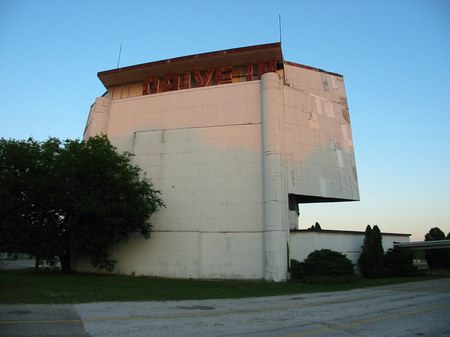 Getty 4 Drive-In Theatre - Main Screen From Driveway - Photo From Water Winter Wonderland